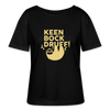 Keen Bock druff! - Relaxed Rundhals Frauen Bio-T-Shirt - Schwarz