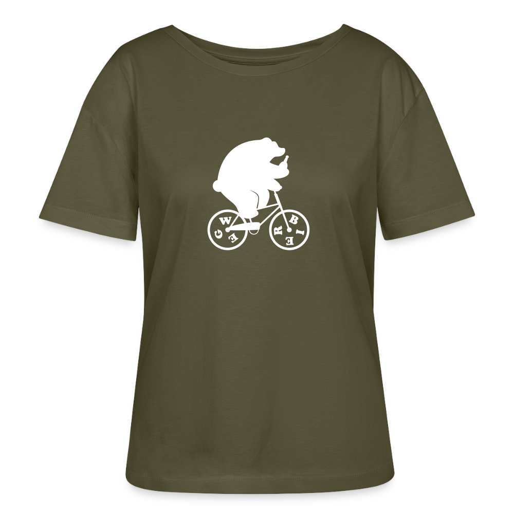 Wegbier Berlin - Relaxed Rundhals Frauen Bio-T-Shirt - Khaki