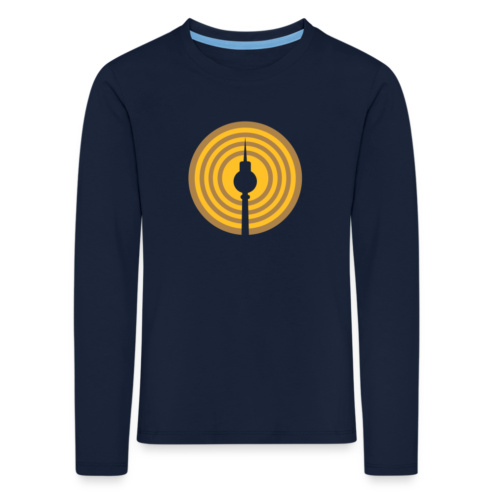 Berlin im Fokus - Kinder Langarmshirt - Navy