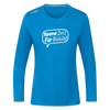 Keene Zeit für Blabla! - Frauen Sport Langarmshirt - Saphirblau