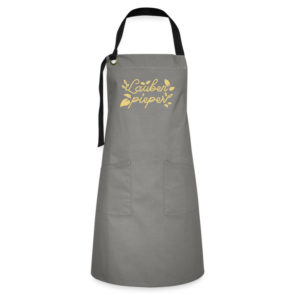 Lauben pieper - Kontrastschürze - Grau/Schwarz