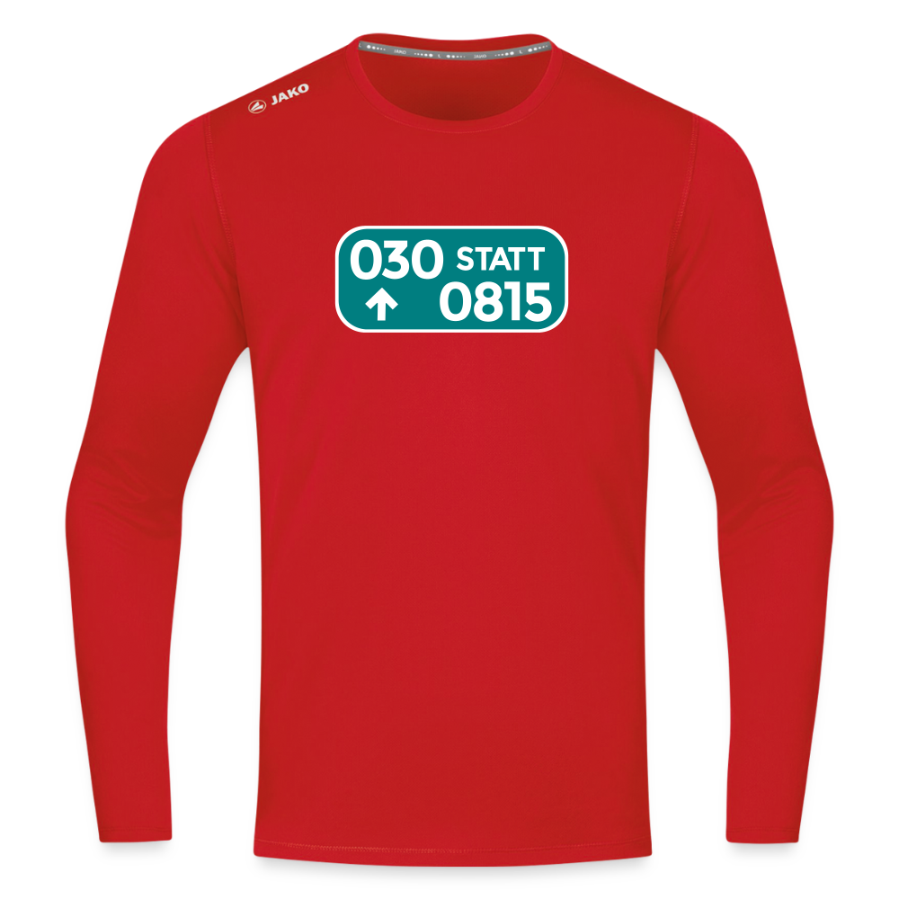 030 statt 0815 - Männer Sport Langamshirt - Rot