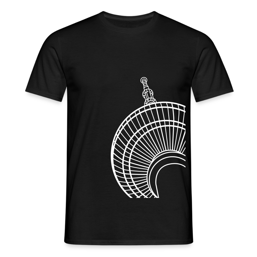 Der Turm von unten - weiß - Männer Premium T-Shirt - Schwarz