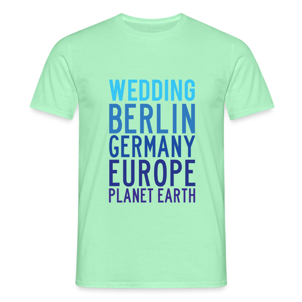 Wedding Planet Earth - Männer Premium T-Shirt - Mintgrün