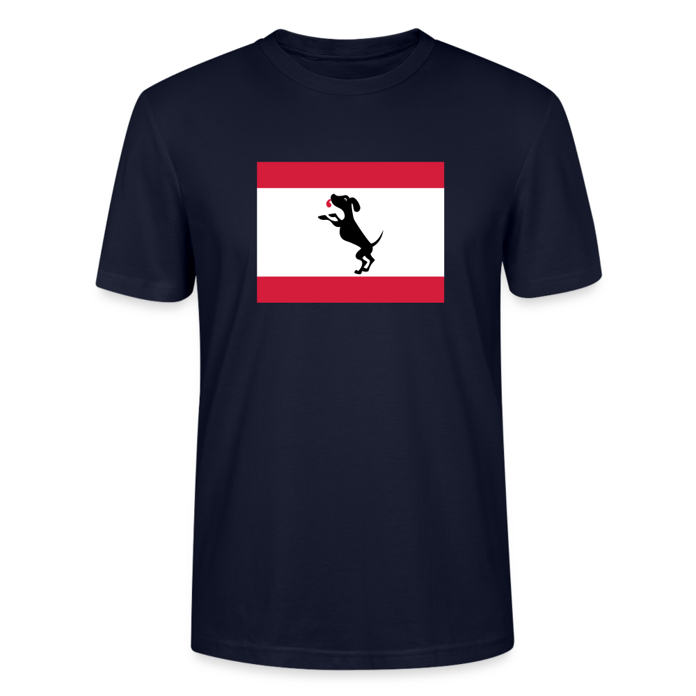 Berliner Flagge mit Hund - Männer Bio T-Shirt - Navy