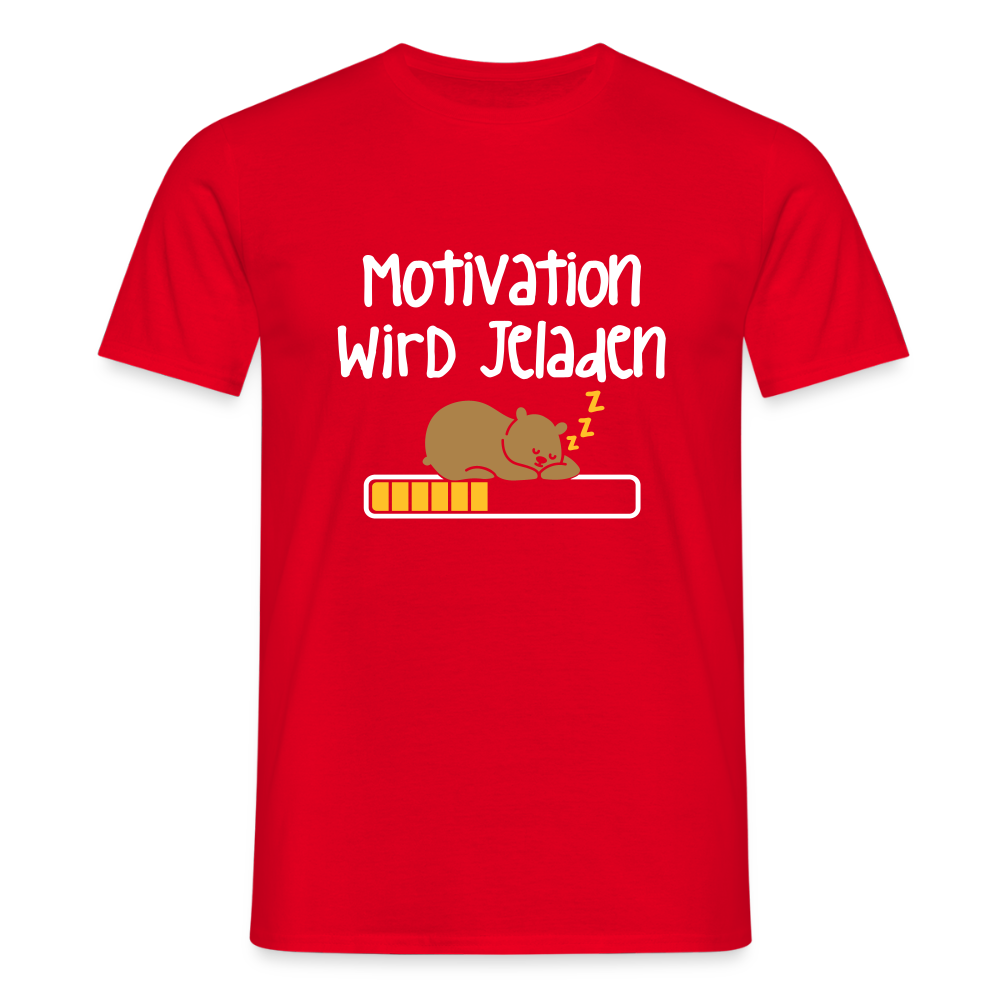 Motivation Wird Jeladen Warten - Männer Premium T-Shirt - Rot