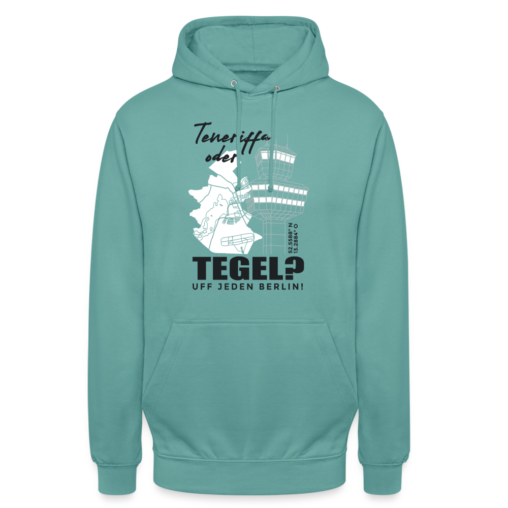 Teneriffa oder Tegel - Unisex Hoodie - Pastelltürkis