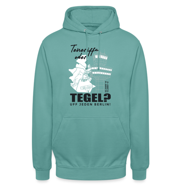 Teneriffa oder Tegel - Unisex Hoodie - Pastelltürkis
