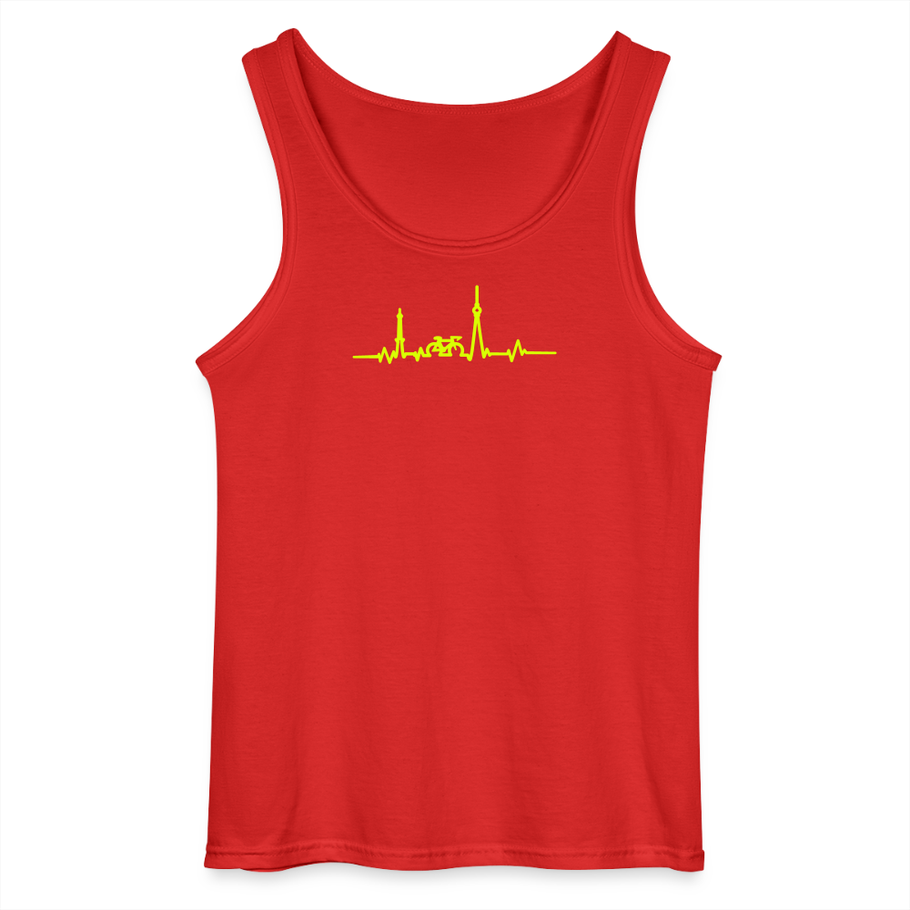 Herzschlag für Fahrradfahrer - Männer Tank Top - Rot