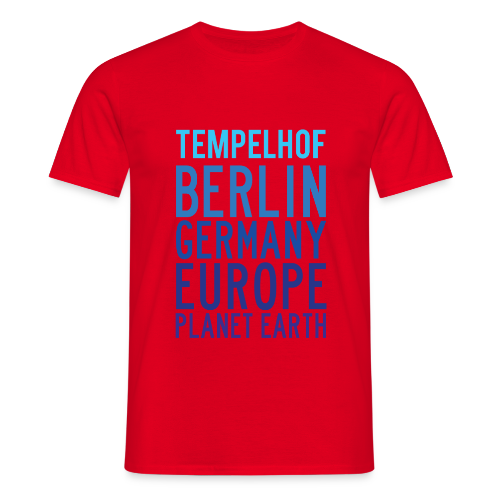 Tempelhof Planet Earth - Männer Premium T-Shirt - Rot