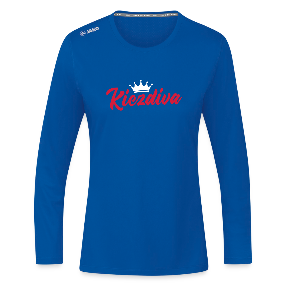 Kiezdiva - Frauen Sport Langarmshirt - Royalblau