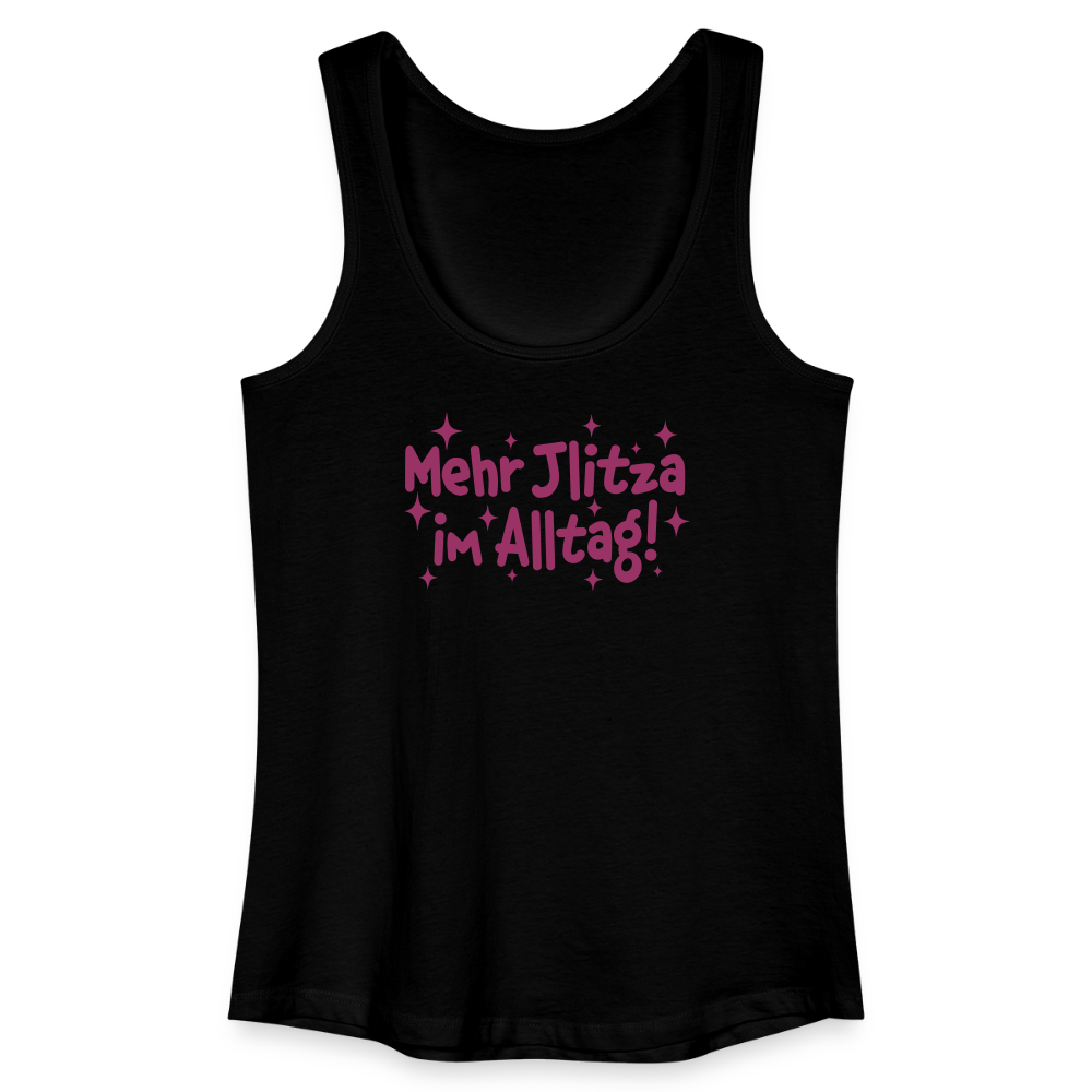 Mehr Jlitzer im Alltag! - Frauen Bio Tank Top - Schwarz