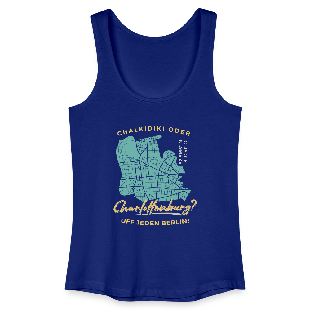 Chalkidiki oder Charlottenburg - Frauen Bio Tank Top - Königsblau