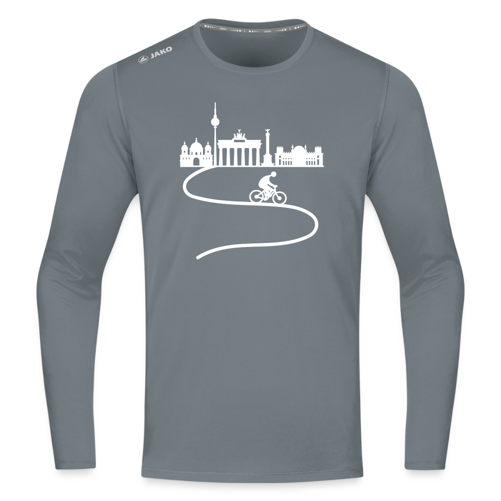 Aus der Stadt - Männer Sport Langamshirt - Grau