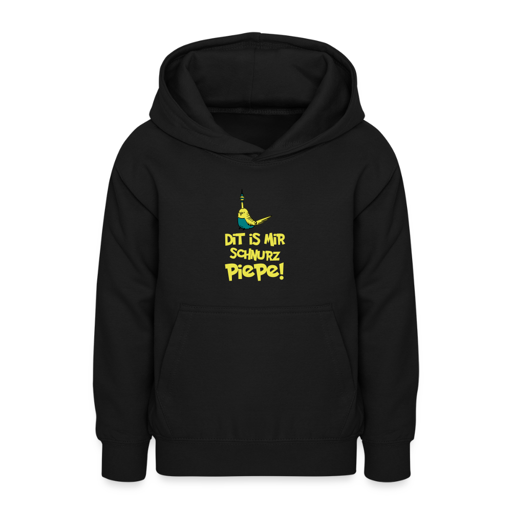 Schnurz Piepe mit Piep - Teenager Hoodie - Schwarz