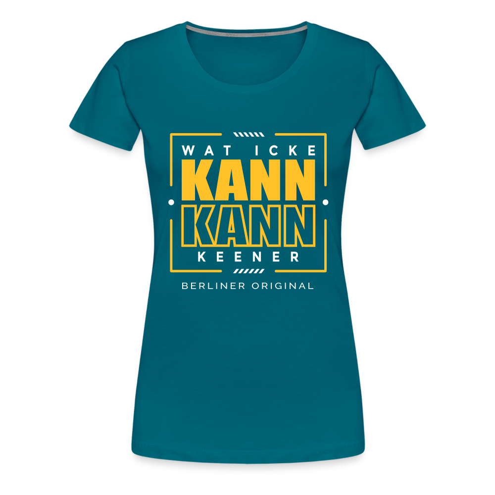 Wat Icke Kann, Kann Keener - Frauen Premium T-Shirt - Divablau