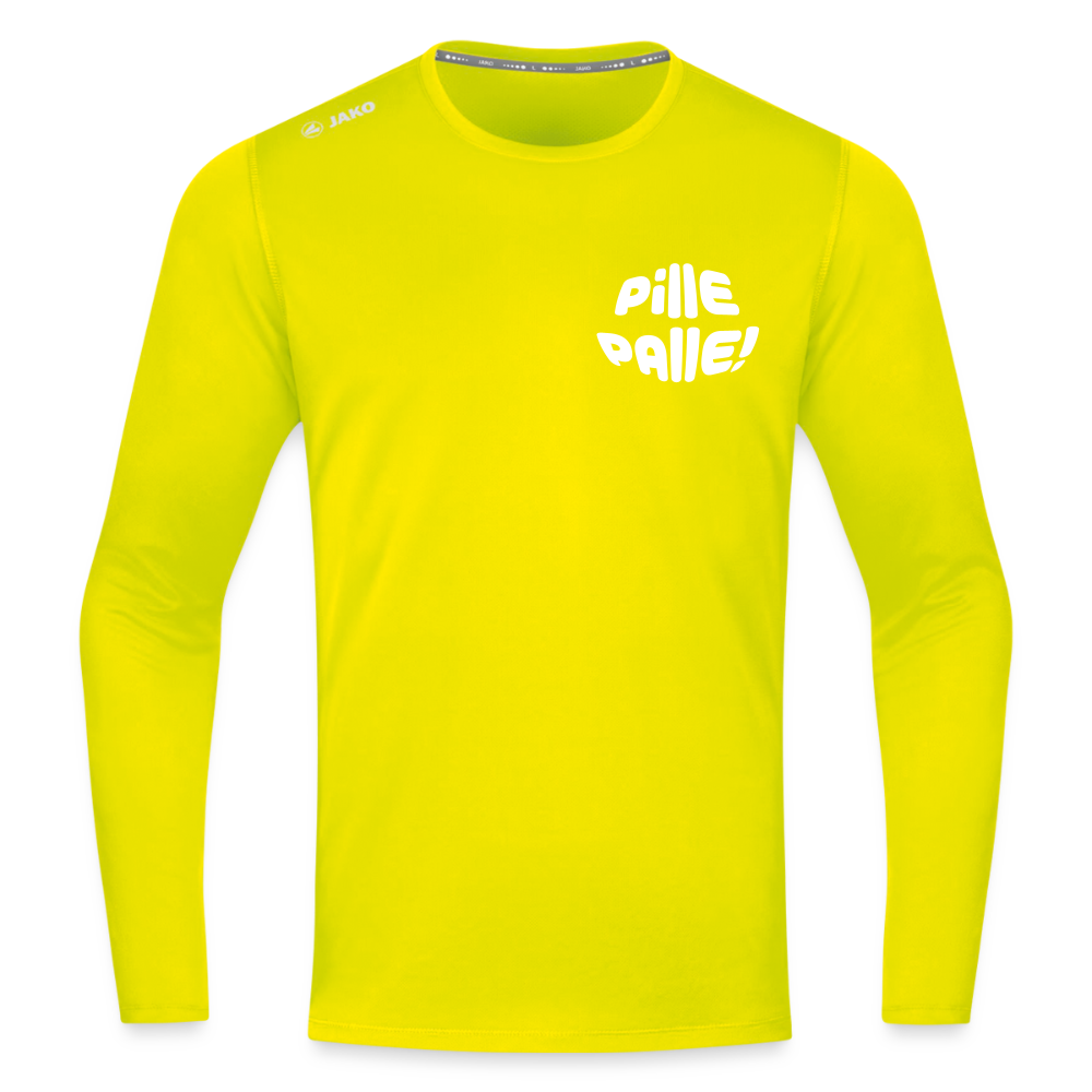 Pille Palle - Männer Sport Langarmshirt - Neongelb