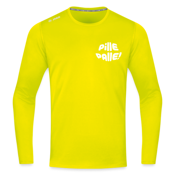 Pille Palle - Männer Sport Langarmshirt - Neongelb