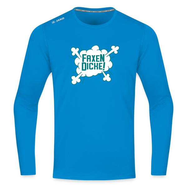 Faxen Dicke! - Männer Sport Langamshirt - Saphirblau