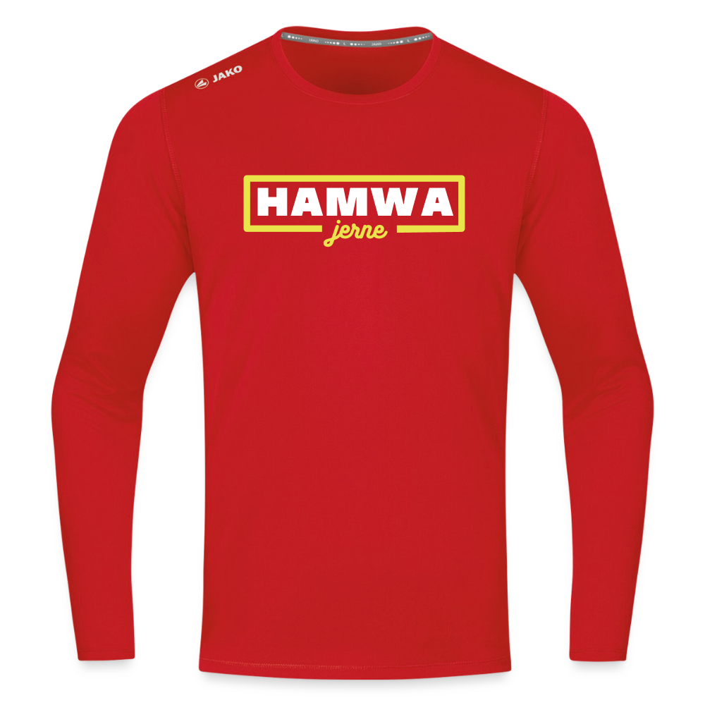 hamwa - Männer Sport Langamshirt - Rot