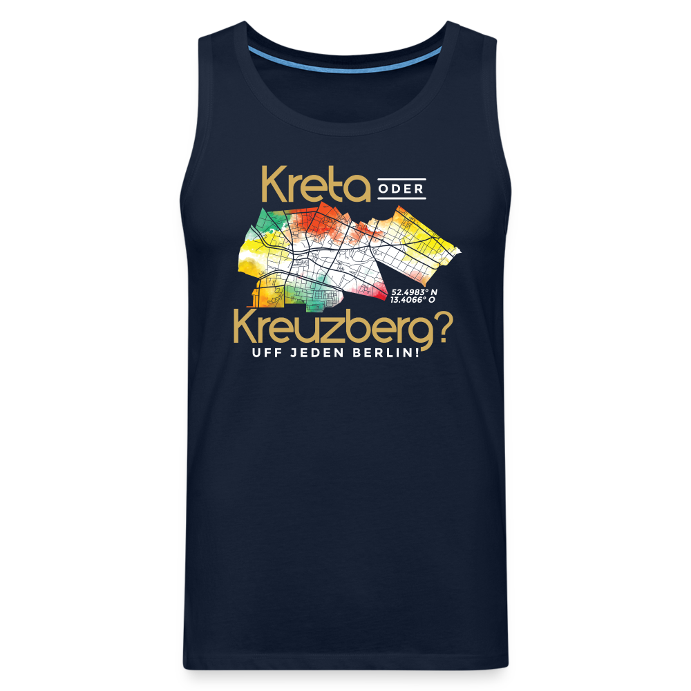 Kreta oder Kreuzberg - Männer Premium Tank Top - Navy