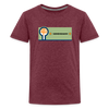 Siemensdamm - Teenager Premium T-Shirt - Bordeauxrot meliert