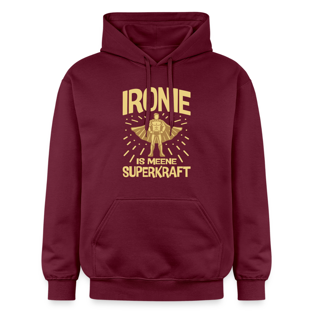 Ironie is meene Superkraft! - Hoodie - Maroon