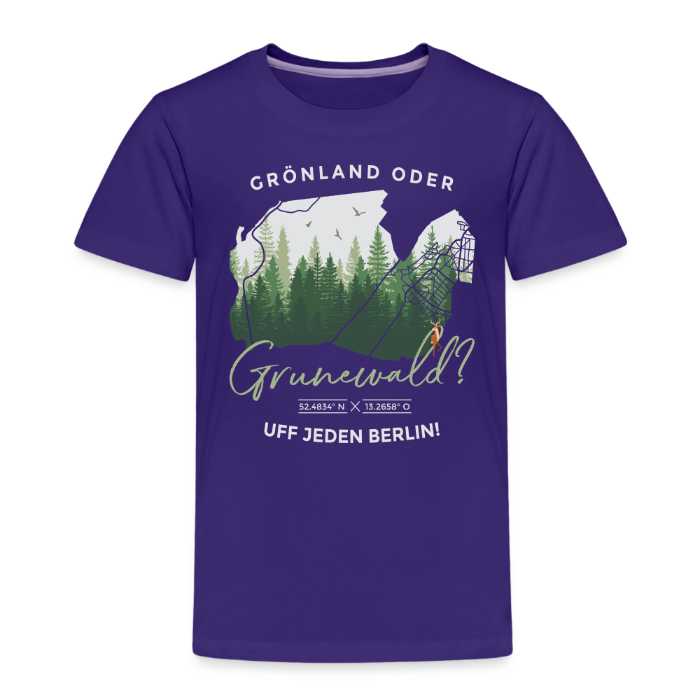 Grönland oder Grunewald - Kinder Premium T-Shirt - Lila