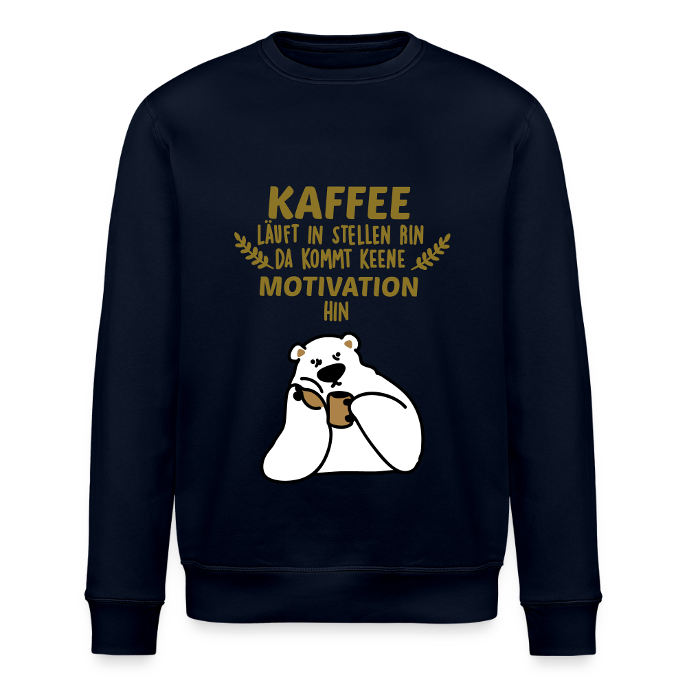 Kaffee motiviert - Unisex Bio Sweatshirt - Navy