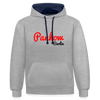 Pankow Berlin - Kontrast Hoodie - Grau meliert/Navy