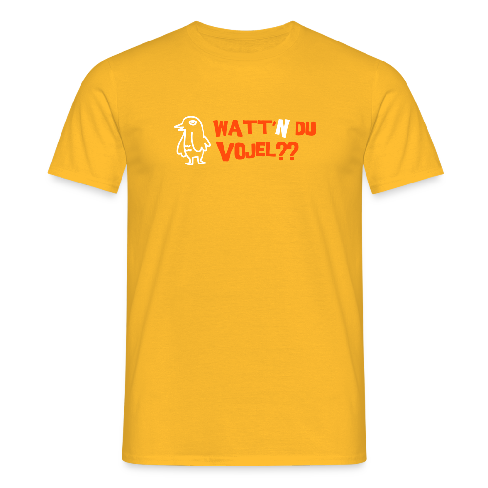 Watt'n du Vojel - Männer Premium T-Shirt - Gelb