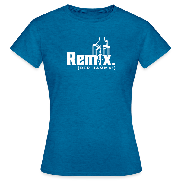 Remix. - Frauen Premium T-Shirt - Antikblaues Saphir meliert