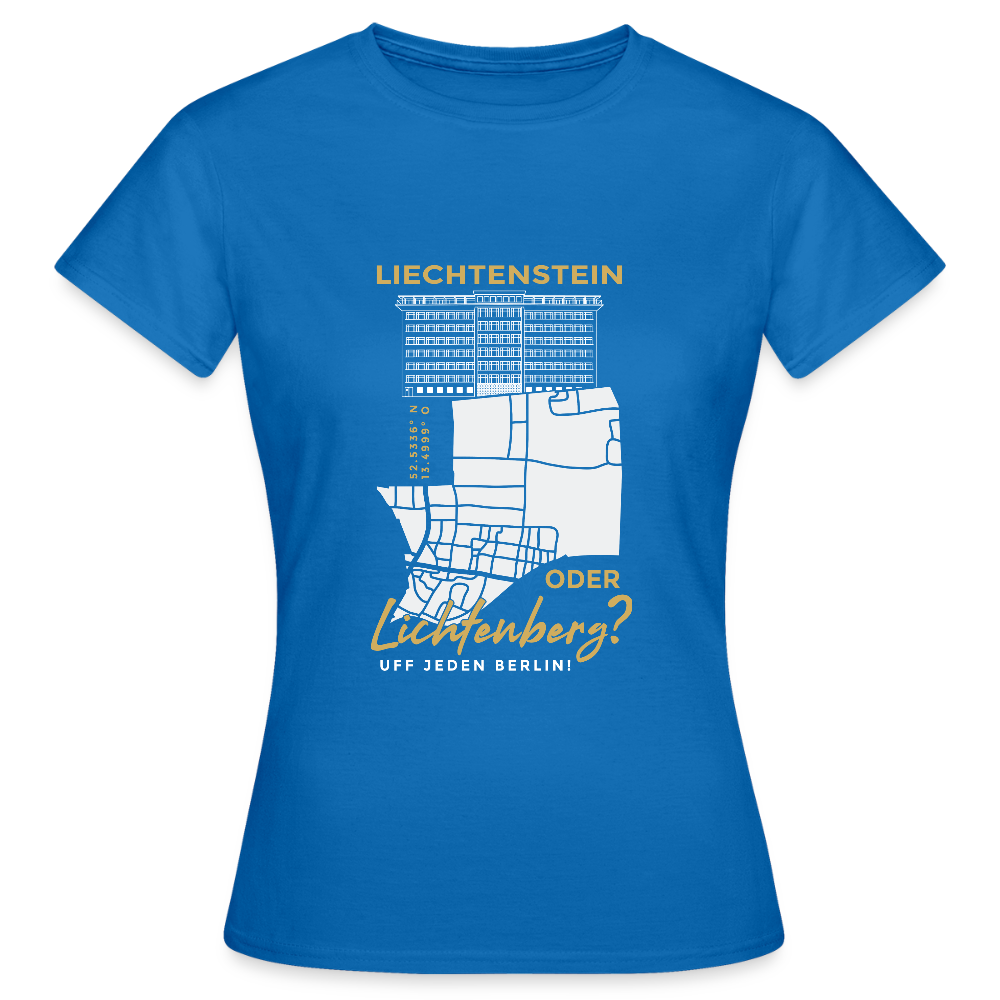 Liechtenstein oder Lichtenberg - Frauen Premium T-Shirt - Royalblau