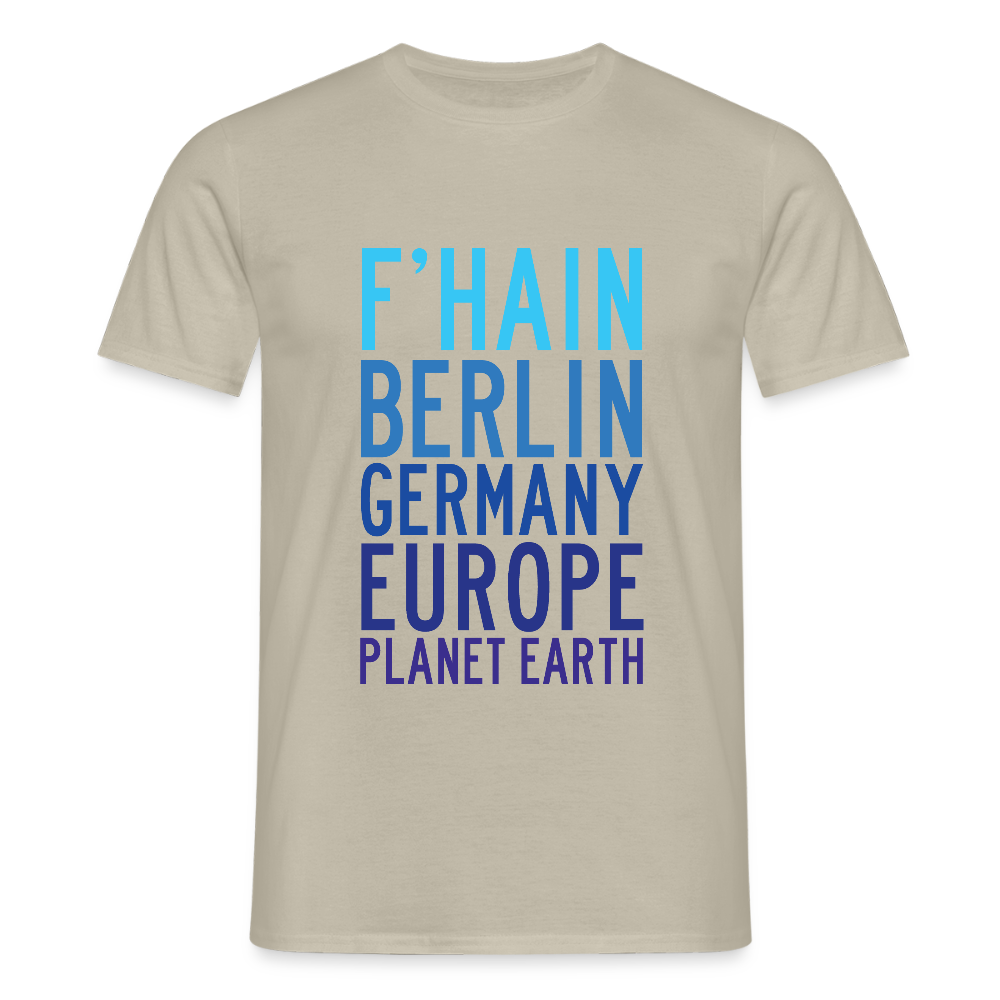 F'hain - Planet Earth - Männer Premium T-Shirt - Sandbeige
