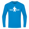 Papa Bär - Männer Sport Langamshirt - Saphirblau