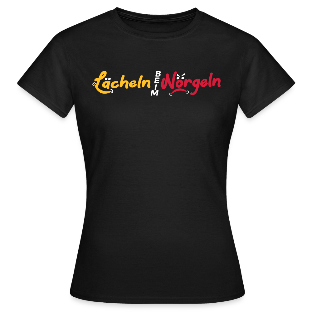 Lächeln beim Nörgeln - Frauen Premium T-Shirt - Schwarz