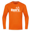 Remix. - Männer Sport Langamshirt - Neonorange