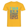 F'hain - Planet Earth - Männer Premium T-Shirt - Gelb