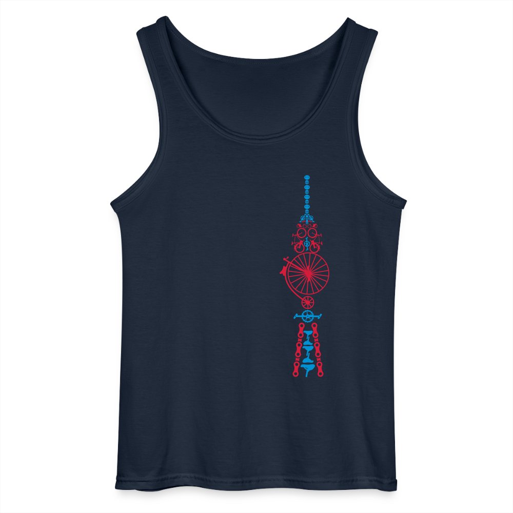 Fernsehturm der Fahrräder - Männer Tank Top - Navy