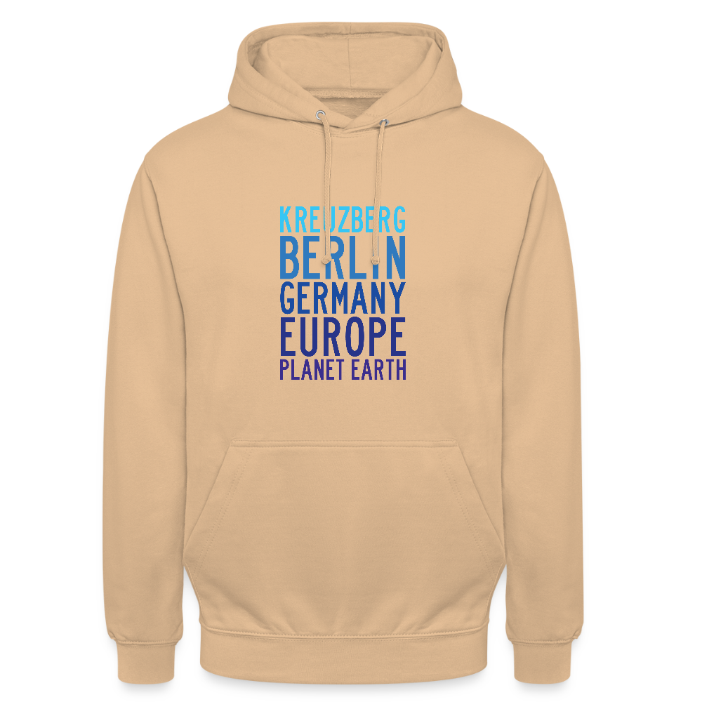 Kreuzberg - Planet Earth - Unisex Hoodie - Pfirsich