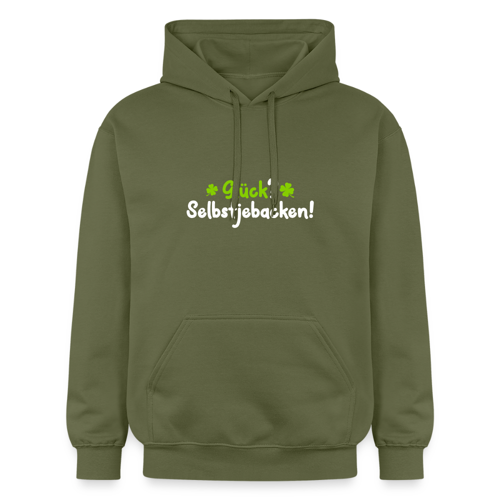 Glück? Selbstjebacken - Hoodie - Militärgrün