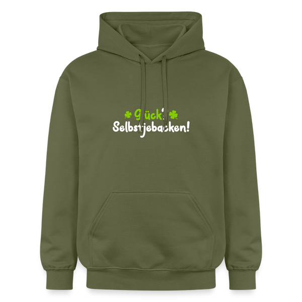 Glück? Selbstjebacken - Hoodie - Militärgrün