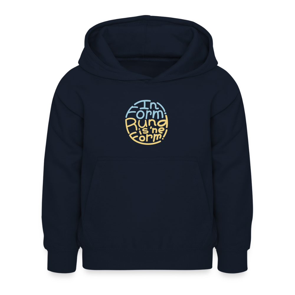 In Form! Rund is 'ne Form! - Kinder Hoodie - Navy