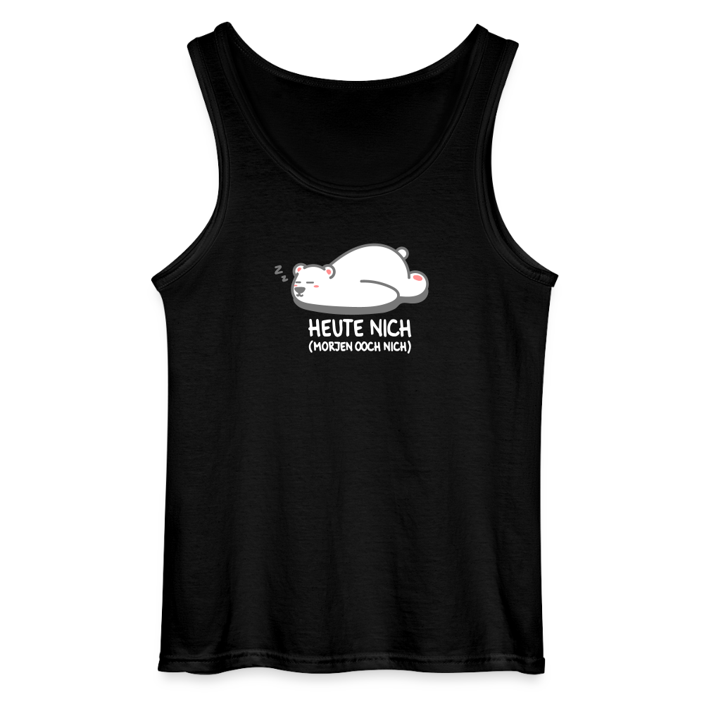 Heute nich! - Männer Tank Top - Schwarz
