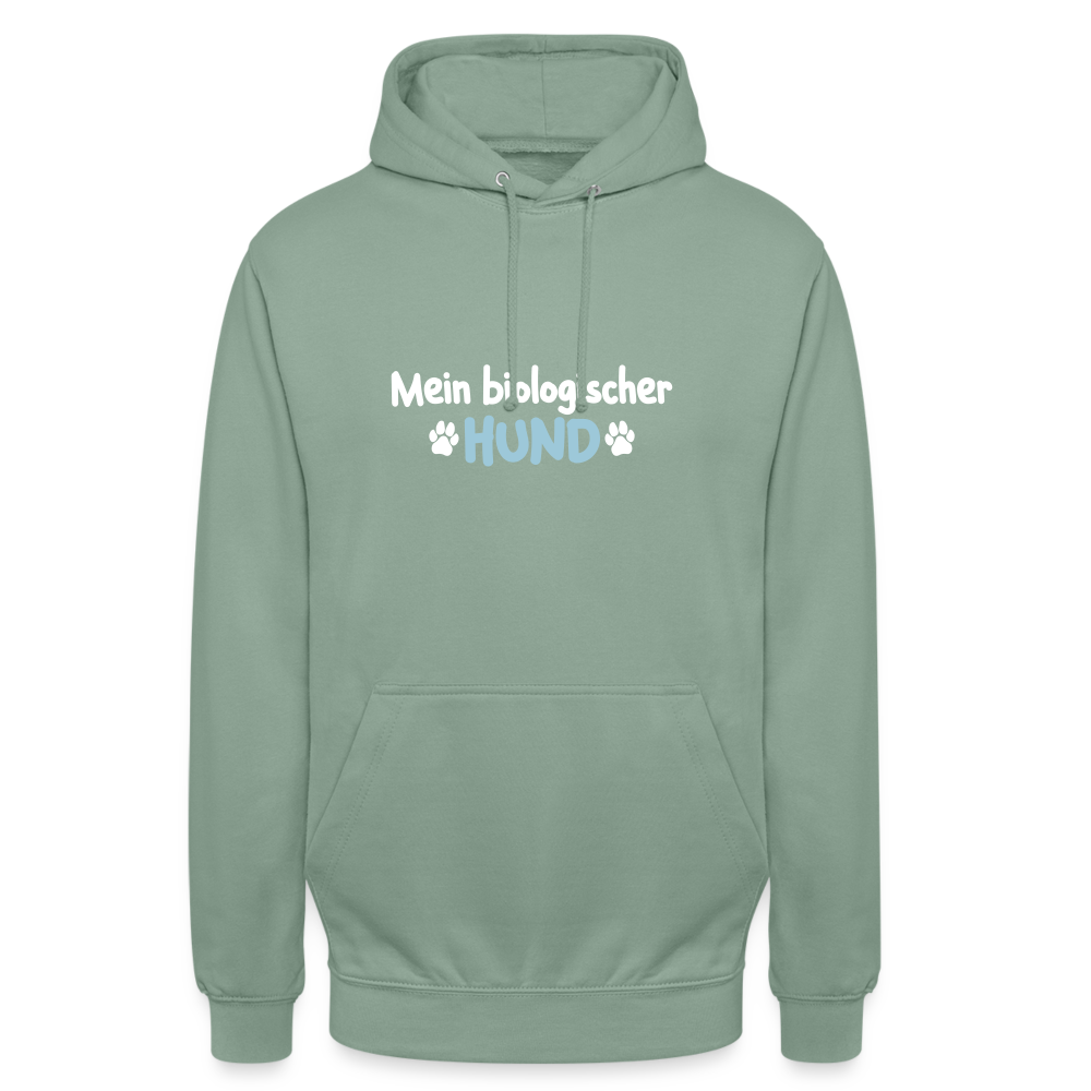 Mein biologischer Hund. - Unisex Hoodie - Graugrün