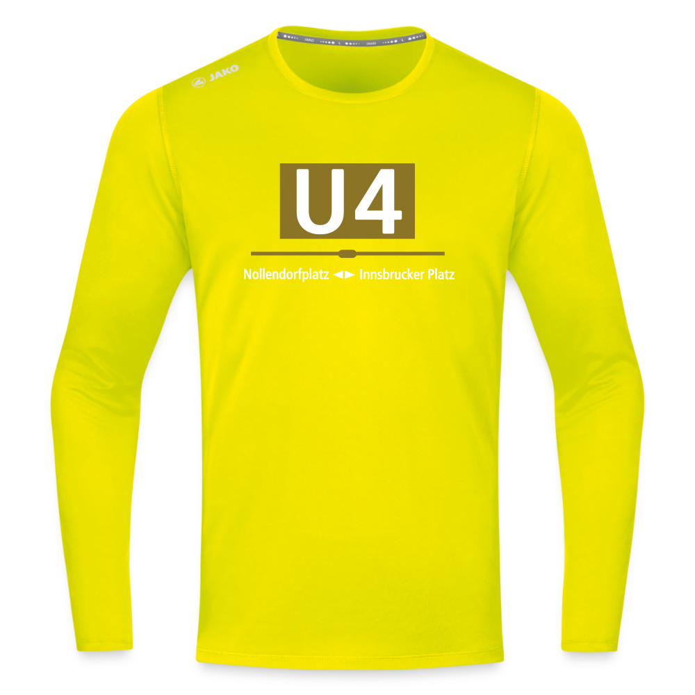 U4 - Männer Sport Langamshirt - Neongelb