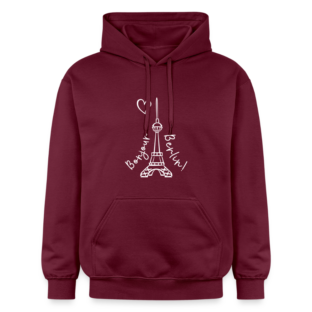 Eiffelturm in Berlin Bonjour - Hoodie - Maroon