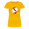 Berlin Klecks Hund - Frauen Premium T-Shirt - Sonnengelb