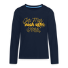 Jeh mah nich uffn Keks gelb - Teenager Langarmshirt - Navy