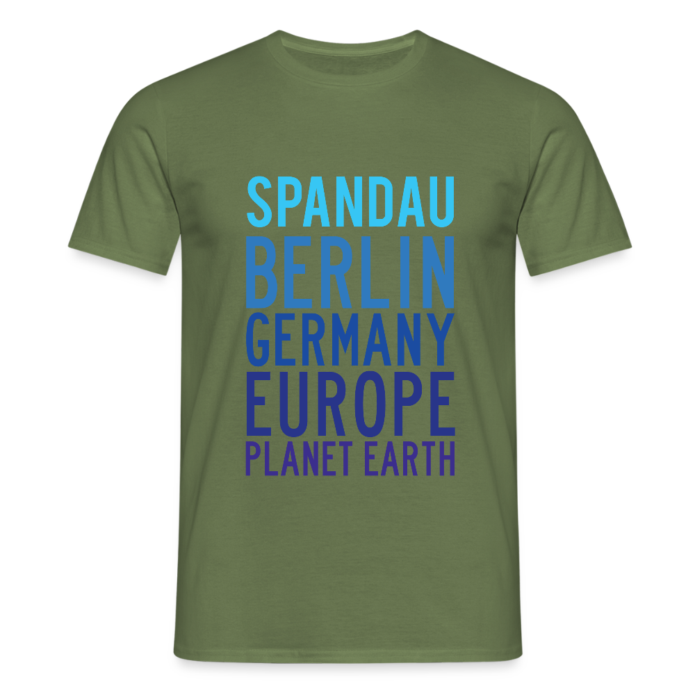 Spandau Planet Earth - Männer Premium T-Shirt - Militärgrün